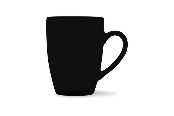 白を基調としたブラックコーヒーやティーマグカップモックアップ。3Dレンダリング. - 写真・画像