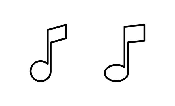 Music icon vector. note music sign and symbol - Vektor, Bild