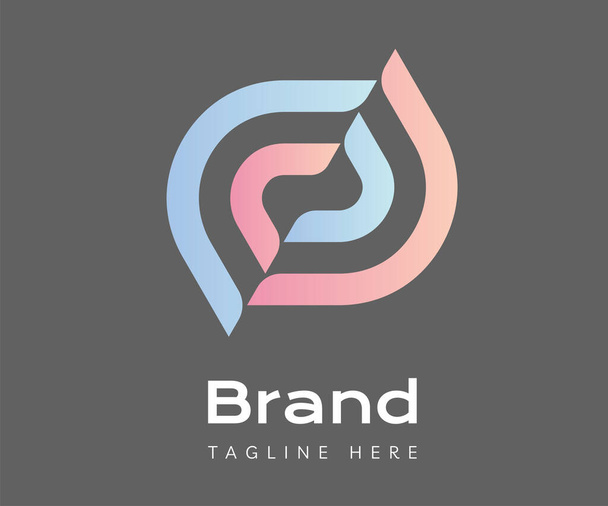 Στοιχεία προτύπου σχεδίασης εικονιδίων λογότυπου C. Κατάλληλο για Branding, Business and Technology Logos. - Διάνυσμα, εικόνα