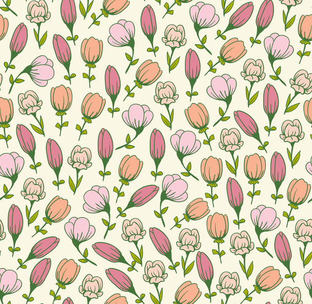 Seamless spring floral pattern - ベクター画像