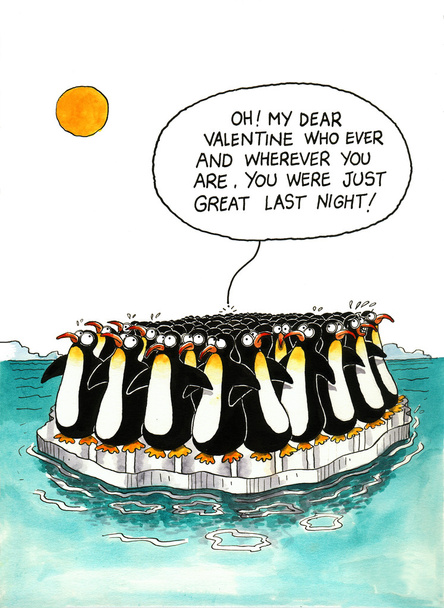 Karikatúra a penguins' hasonlóság - Fotó, kép