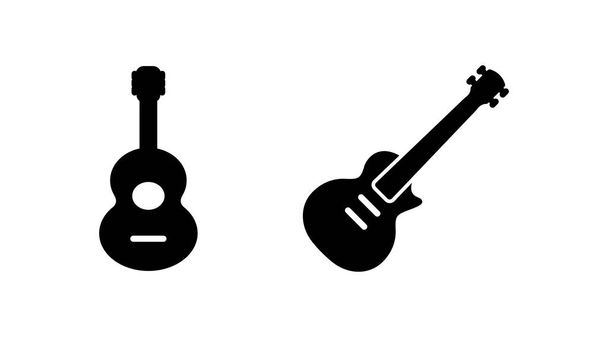Icono de guitarra vector. señal de instrumento musical - Vector, imagen