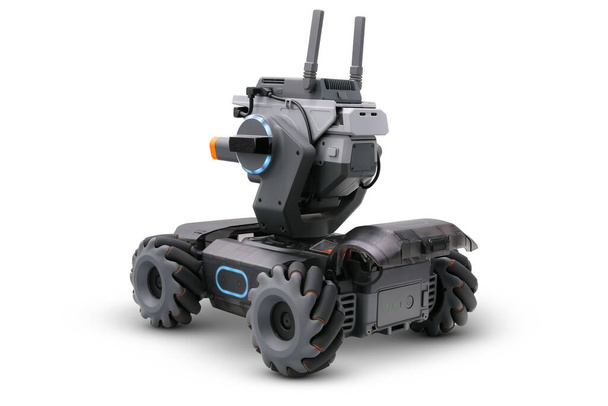 Robomaster S1- Ultimate Ohjelmoitava opetusrobotti - Eristetty valkoisella taustalla - Valokuva, kuva