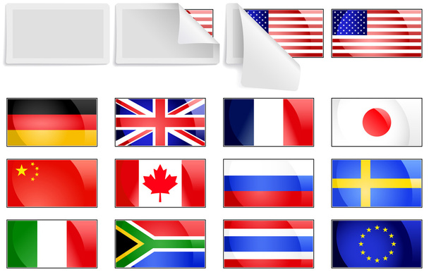 International transfer flags - Vektor, Bild