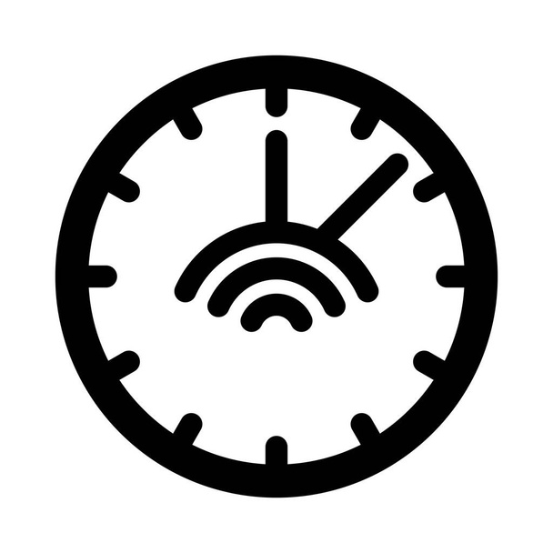Smart Clock Vector Glyph Icon voor persoonlijk en commercieel gebruik - Vector, afbeelding