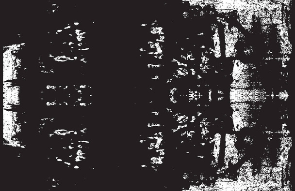 Grunge Schwarz-Weiß Urban Vector Texture Template. dunkler, unordentlicher Staub überlagert den Hintergrund des Unglücks. leicht zu schaffen abstrakte gepunktet, zerkratzt, Vintage-Effekt mit Rauschen und Maserung. Alterndes Gestaltungselement - Vektor, Bild