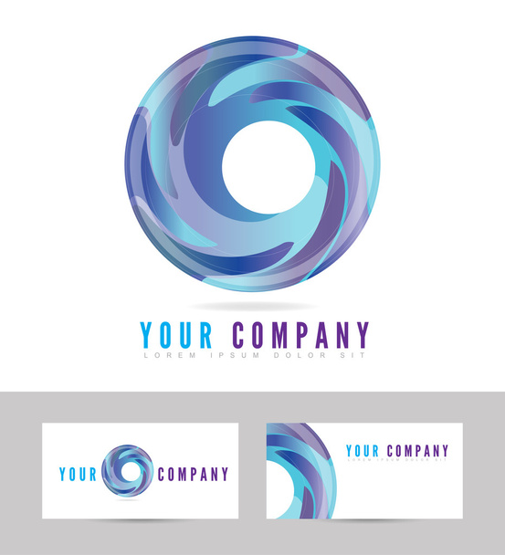 Blue business logo vector - ベクター画像