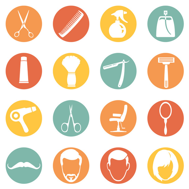 Barber Shop Icons - Vector, Image