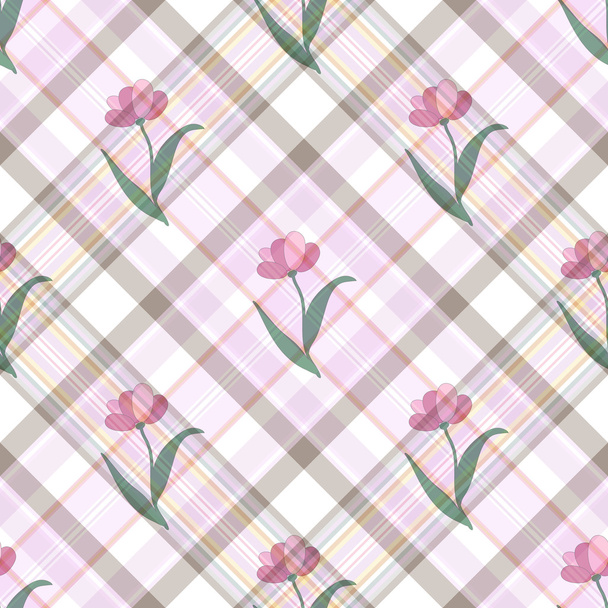 Seamless gentle floral pattern - Vecteur, image