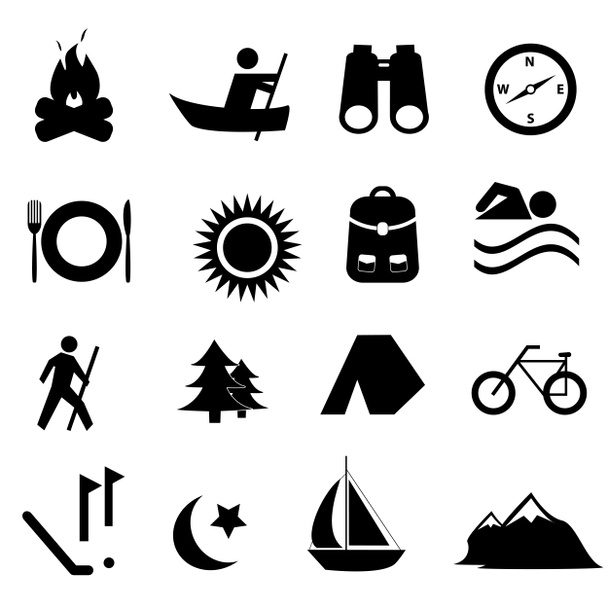 Leisure and recreation icons - Photo, Image