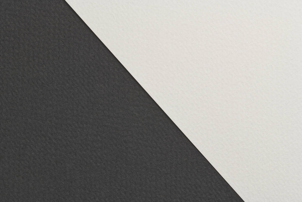 Rough kraft paper background, paper texture white black colors. Mockup with copy space for tex - Φωτογραφία, εικόνα