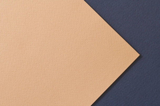 Rough kraft paper background, paper texture blue beige colors. Mockup with copy space for text - Valokuva, kuva