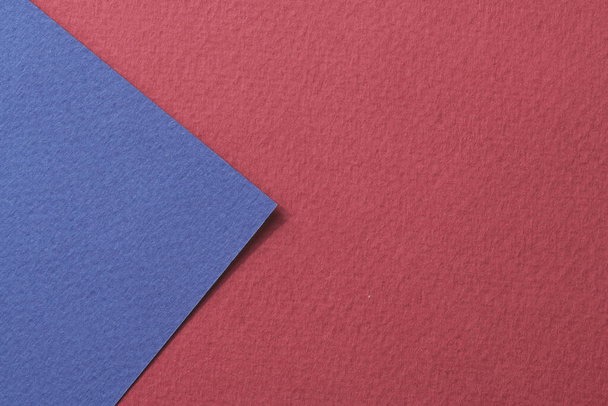 Rough kraft paper background, paper texture red burgundy blue colors. Mockup with copy space for tex - Foto, immagini
