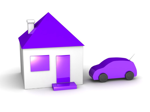 House and car  icon - Zdjęcie, obraz