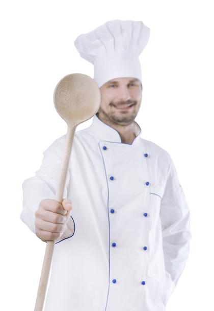 Chef with spoon - Fotoğraf, Görsel