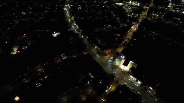  Tour aéreo por la ciudad británica de noche - Imágenes, Vídeo