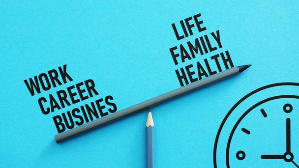 Work Life Balance. Work career business or life family health. - Photo, Image