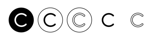 Conjunto de iconos de copyright. símbolos de copyright - Vector, Imagen