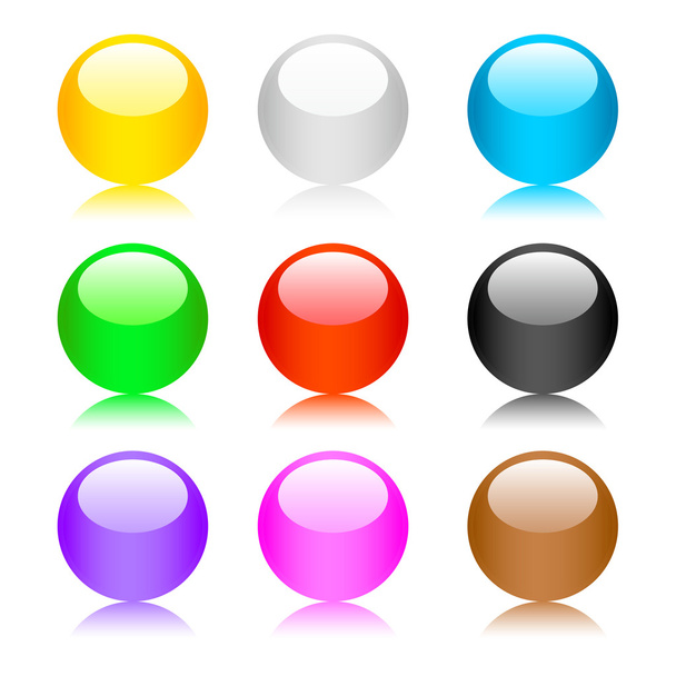 Set of shiny buttons - 写真・画像