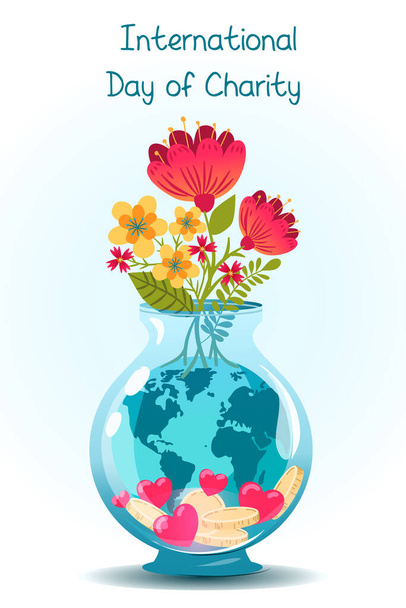 Mezinárodní charitativní baner, plakát - Vektor, obrázek