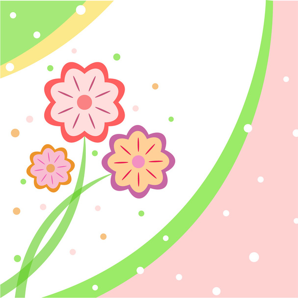 Flower design for greeting card - Zdjęcie, obraz