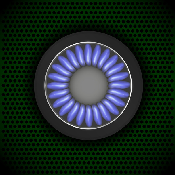 Vector gas icon on a metal plate - Vector, afbeelding