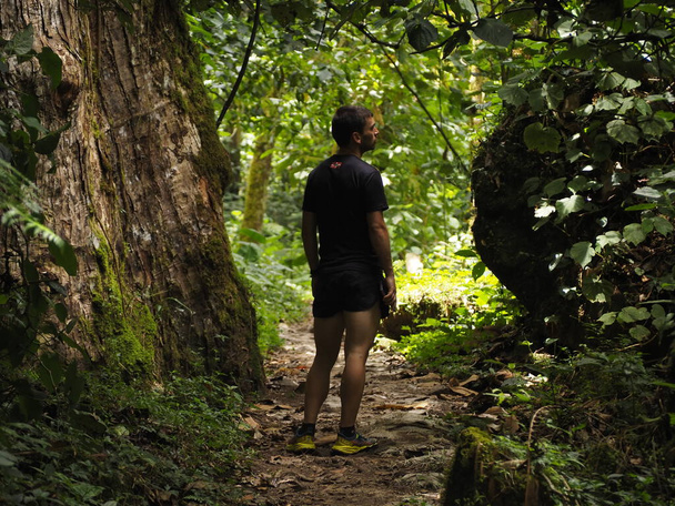 νεαρός άνδρας στη ζούγκλα του Παναμά - Φωτογραφία, εικόνα