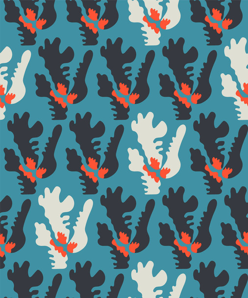 Nahtlose abstrakte Muster mit sich wiederholenden Blättern  - Vektor, Bild