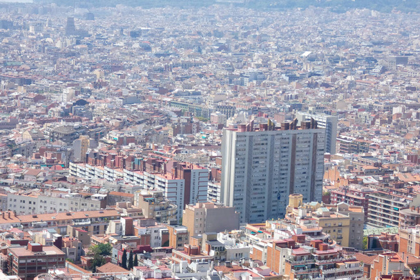 εναέρια άποψη της πόλης της Βαρκελώνης, Καταλονία, Ισπανία - Φωτογραφία, εικόνα