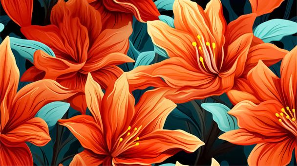Tiling vector patterns, vintage-inspired, showcasing seasonal flora in autumnal shades. Seamless tiling ensures versatility for various project needs. - Вектор, зображення
