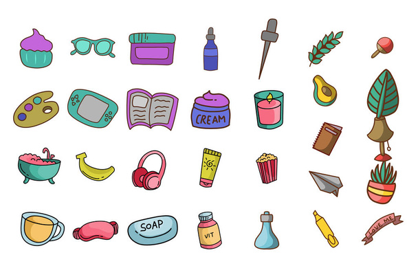 Doodle household items Royalty Free Vector Image