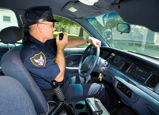 Policeman On Radio - Zdjęcie, obraz