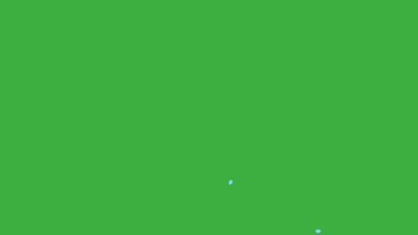 Yeşil ekran arka planında canlandırma döngüsü görüntü şekli elemanı çizgi film efekti - Video, Çekim