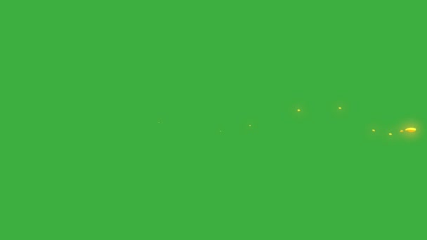 Animacja pętla wideo kształt element kreskówka efekt na zielonym tle ekranu - Materiał filmowy, wideo
