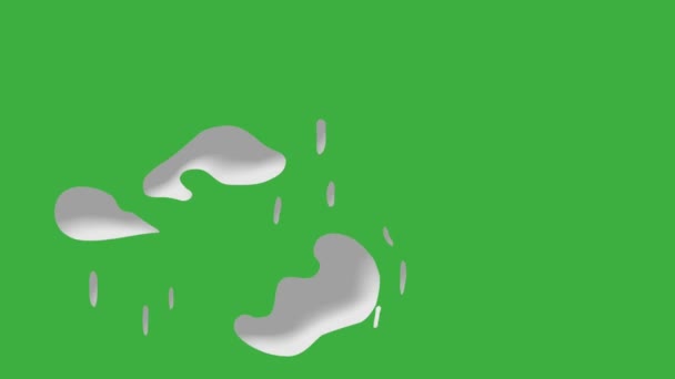 Κινούμενα σχέδια βρόχο βίντεο εφέ καπνού στοιχείο κινουμένων σχεδίων σε πράσινο φόντο οθόνη  - Πλάνα, βίντεο