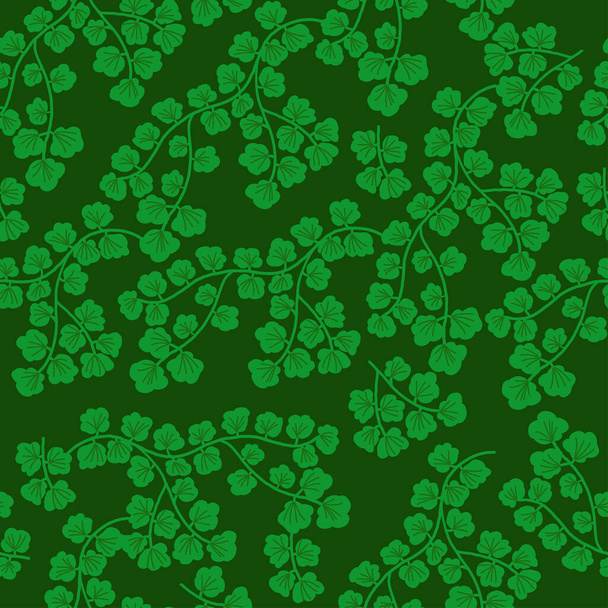 patrón verde abstracto sin costuras con hojas, vector de fondo floral. Ilustración vectorial - Vector, imagen