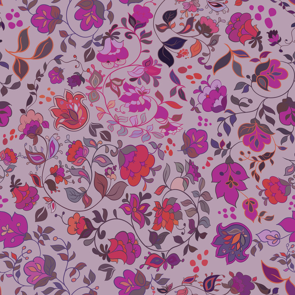 Decorative floral boho seamless pattern - Vektor, kép
