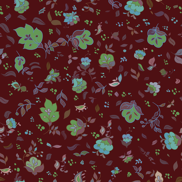 Decorative floral boho seamless pattern - Вектор,изображение