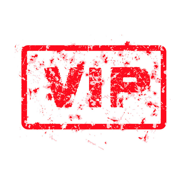palabra VIP grunge rojo sello
  - Vector, Imagen