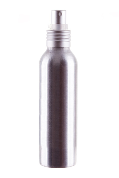 Deo-Aluminiumflasche auf weißem Hintergrund - Foto, Bild