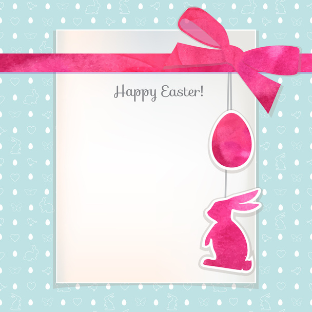 Easter watercolor background and seamless pattern - ベクター画像