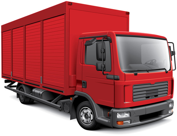 caminhão caixa europeia
 - Vetor, Imagem