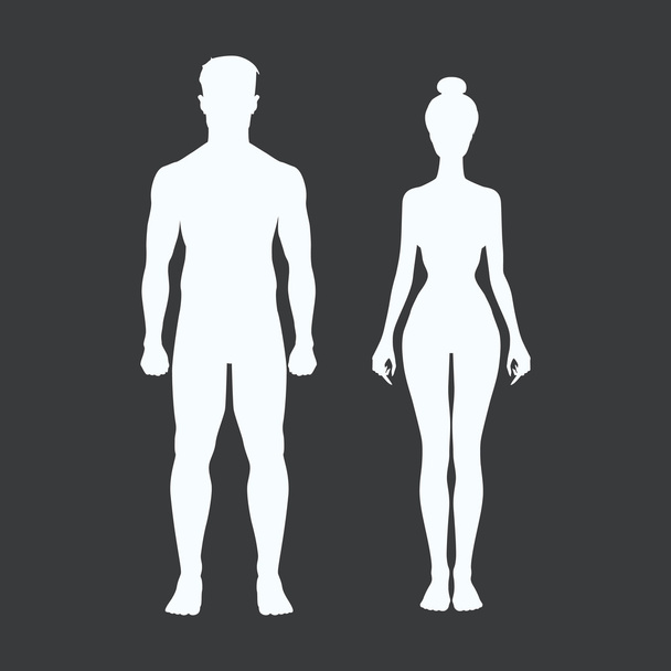 man and woman icon body vector figure sport  - Vector, Imagen
