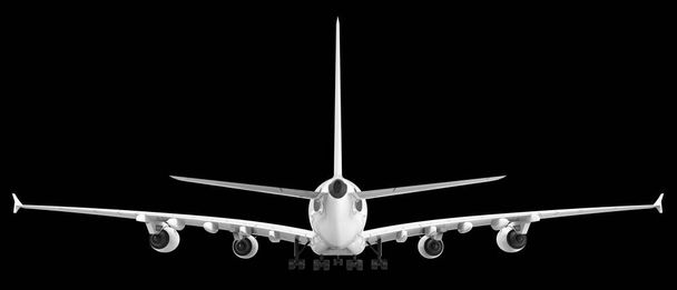 airbus plane on background. Extreme airplane. 3d rendering - illustration - Valokuva, kuva