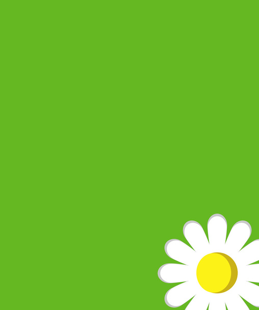 Green background with daisies - Wektor, obraz