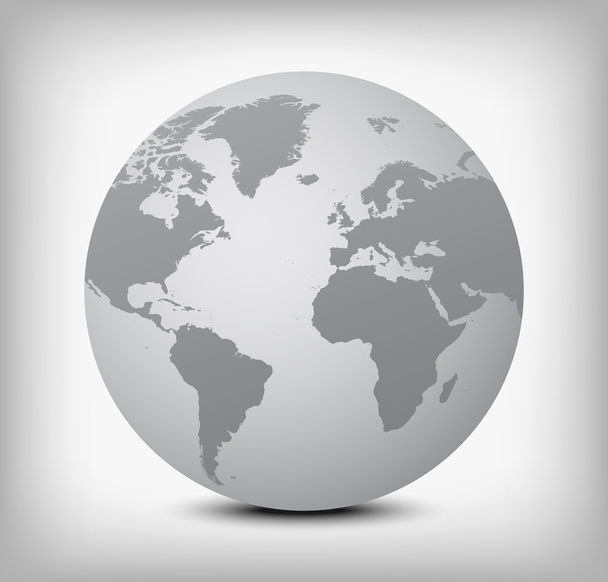vetor ícone globo cinza em cinza claro
 - Vetor, Imagem