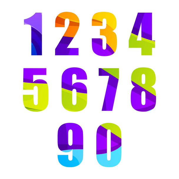 vector number 0-9 numeral system vector - Vecteur, image