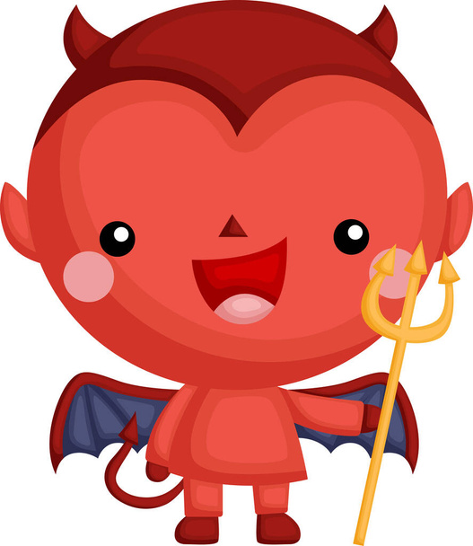 a vector of a cute devil - Vektor, Bild