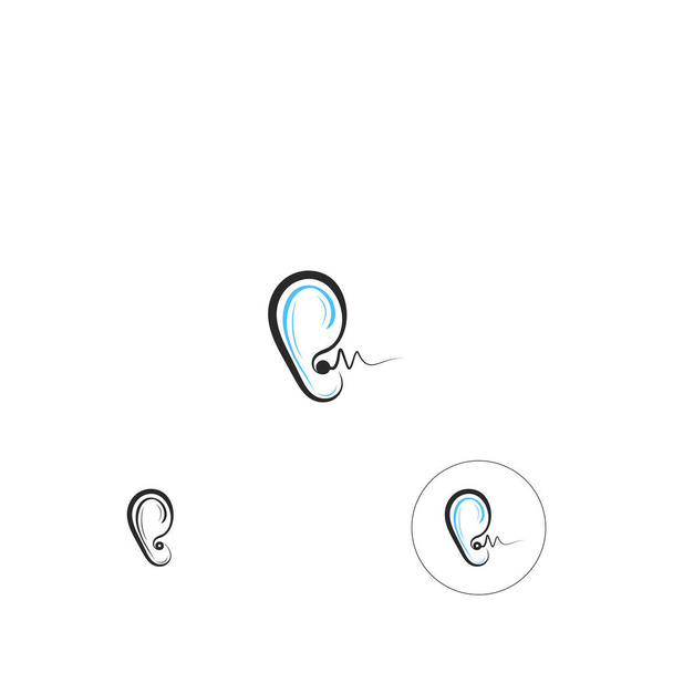 Ear Hearing Logo Creative Design Template Vector - Vector, Imagen