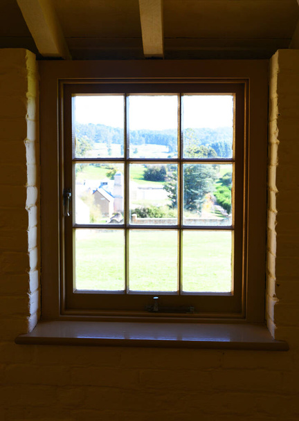 close up of window in traditional country cottage house - Foto, immagini